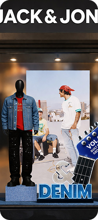 Jack and Jones denim retail setup